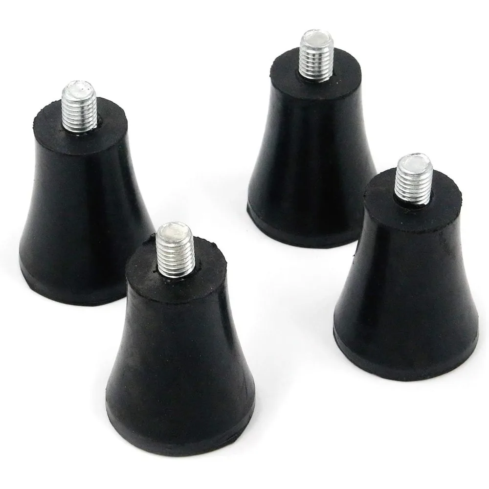 

4Pcs 2-inch Height Rubber Furniture Legs with M10x12mm Bolt Anti-Slip Feet Pads Risers Replacement for Furniture Chair Table Sof
