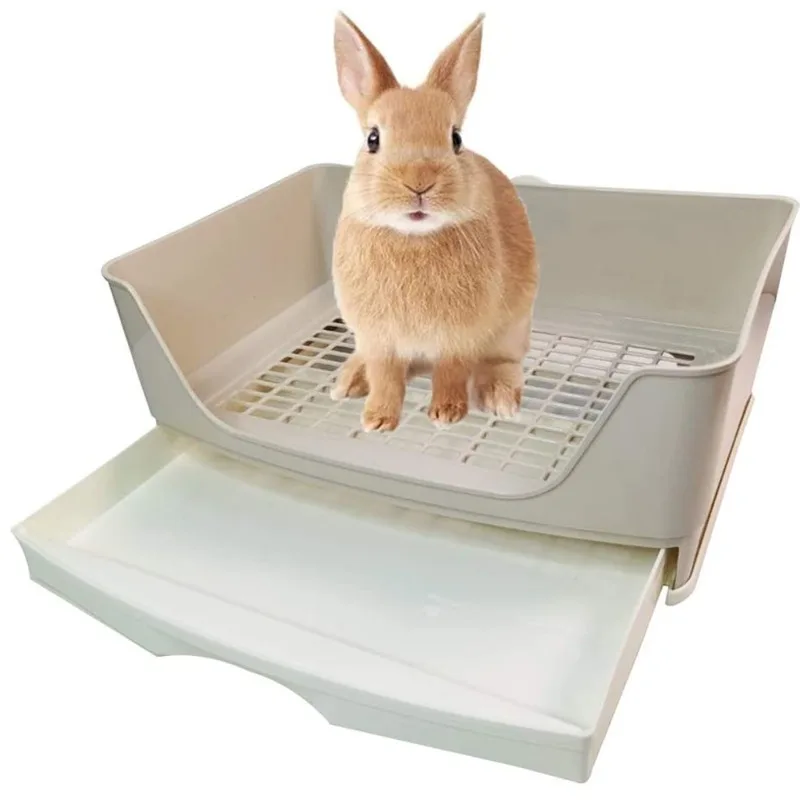 Large eco-friendly rabbit toilet trainer potty corner tray garbage drawer adult hamster guinea pig Galesaur rabbit pet pot