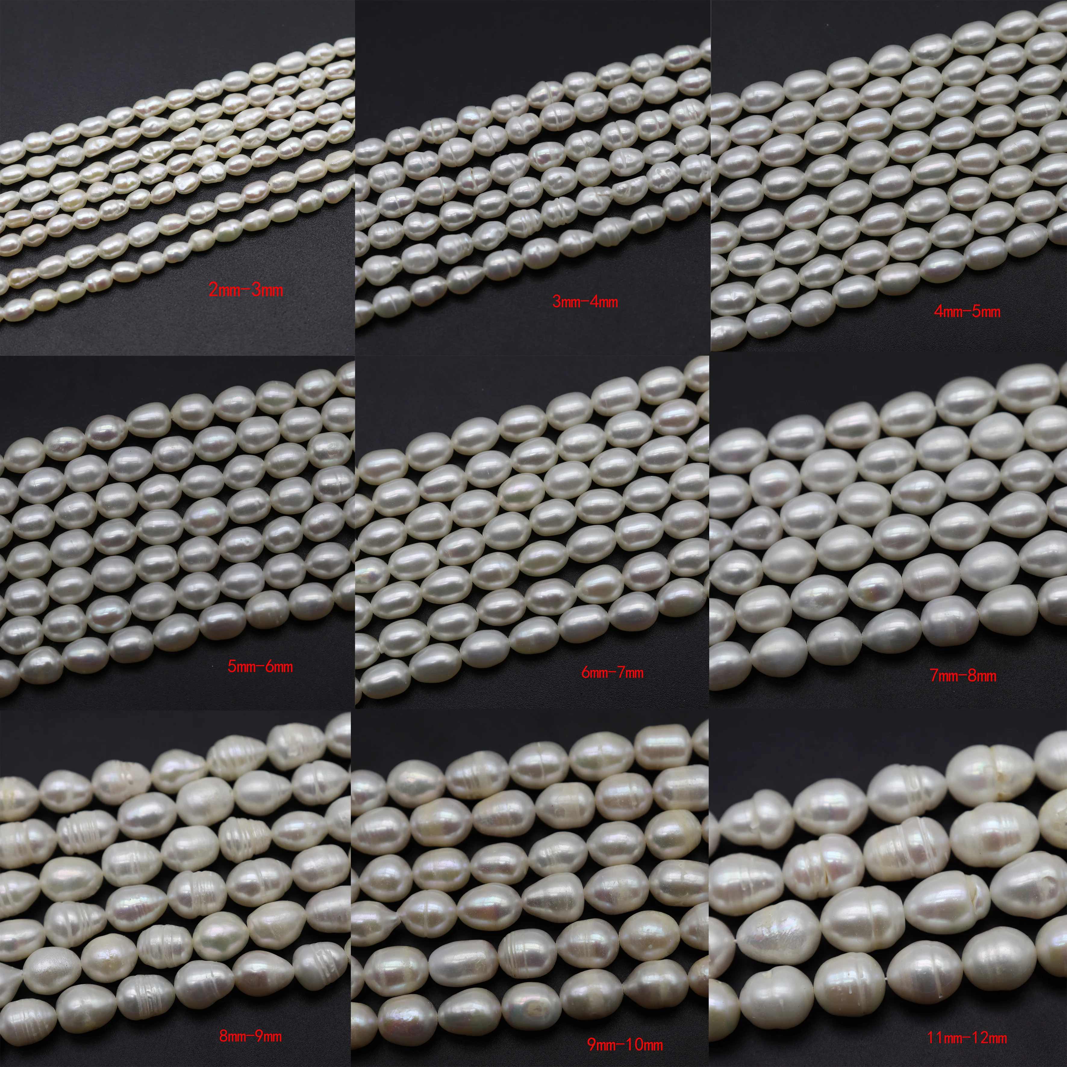 

Natural Pearls High-quality Beads Irregular Rice Shaped Loose Spacing Beads For Jewelry Making DIY Necklaces Earrings Handmade