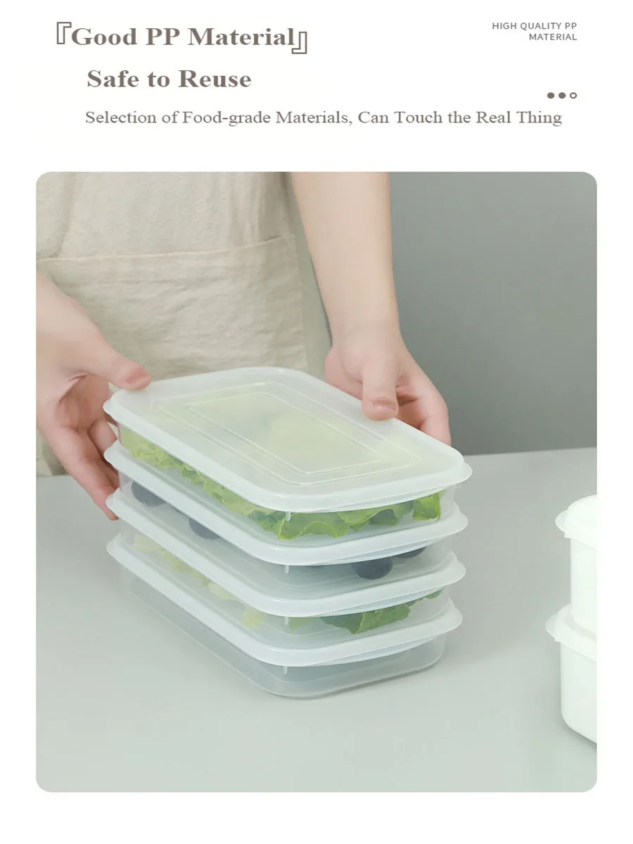 Kitchen Food Sealed Crisper Containers Fresh Fruit Vegetables Steak Meat Storage Box Organizer Refrigerator Accessories