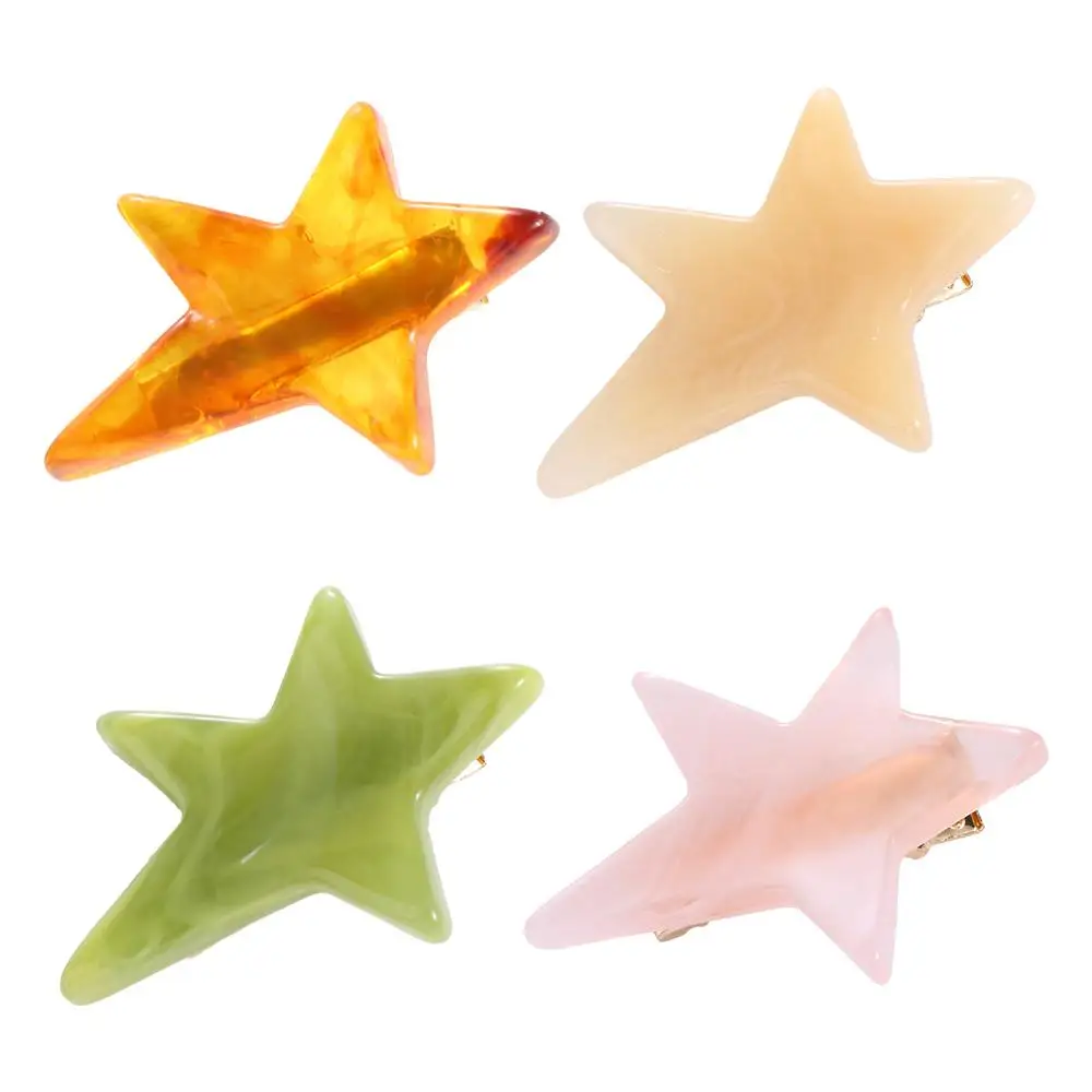 y2k Bangs Clip Geometry Shape Five-pointed Star Star Hairpin Girl Hair Clip Korean Style Headwear Female Hair Accessories