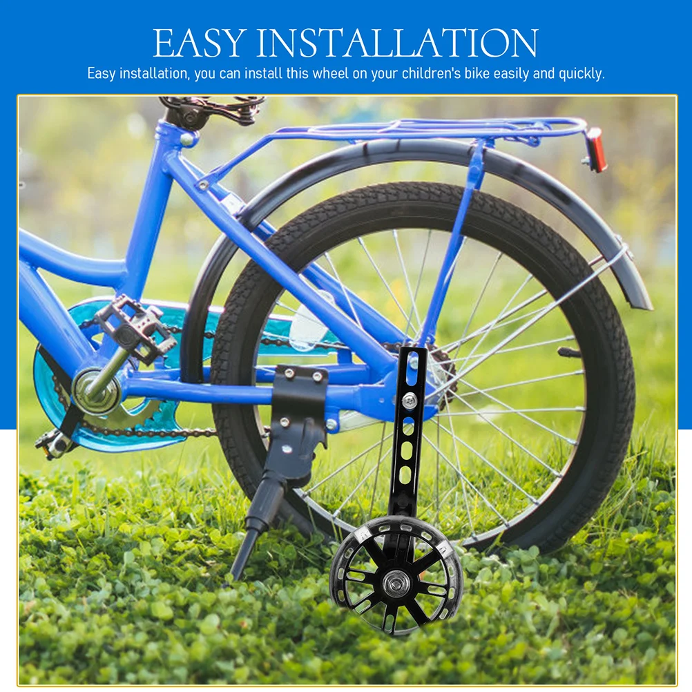 2Pairs Children Bike Auxiliary Wheels Wear-Resistant Training Wheels Stable Replaceable Bike Stabilizers for Beginners