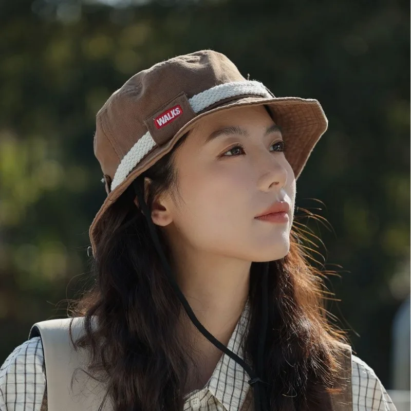 

Японская весенне-летняя новая уличная солнцезащитная шляпа-ведро с вышивкой, мужская и женская солнцезащитная кепка с большими полями для рыбалки