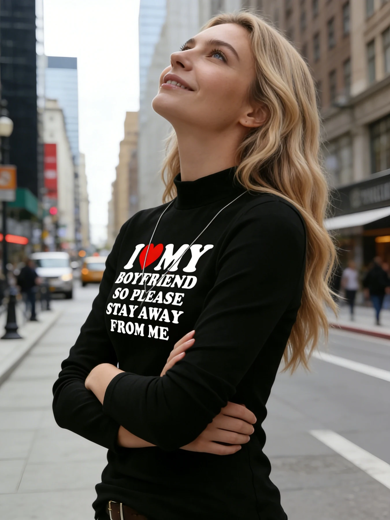 Dames T-shirt met opstaande hals en lange mouwen Witte rozenprint Casual blouse Basic dagelijks T-shirt Zachte warme top voor dagelijkse kleding