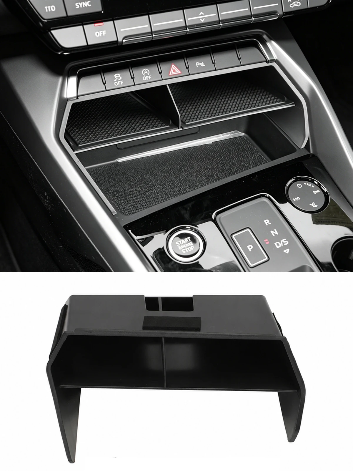 Car Central Console Storage Box Organizer Container Tray Decoration For Audi A3 8Y Sportback Sedan LHD Interior Accessories