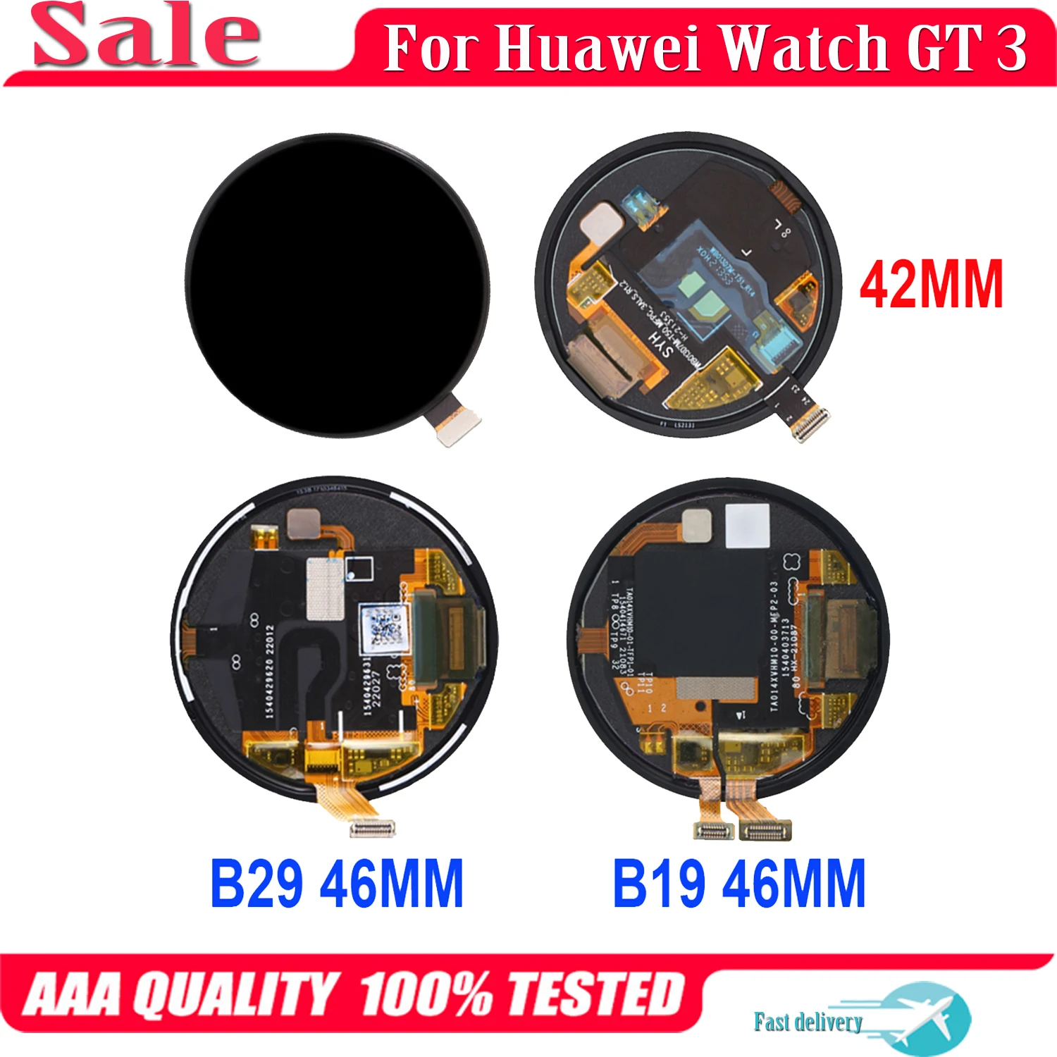 

AMOLED For Huawei Watch GT 3 MIL-B19 JPT-B19 JPT-B29 LCD Display Touch Screen Digitizer For Huawei Watch GT3 LCD