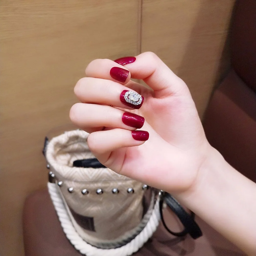 

24pcs False Nails Sturdy Durable Nail Art Accessories Women Girls Manicure Tips DIY Fake Nails Safe Comfortable