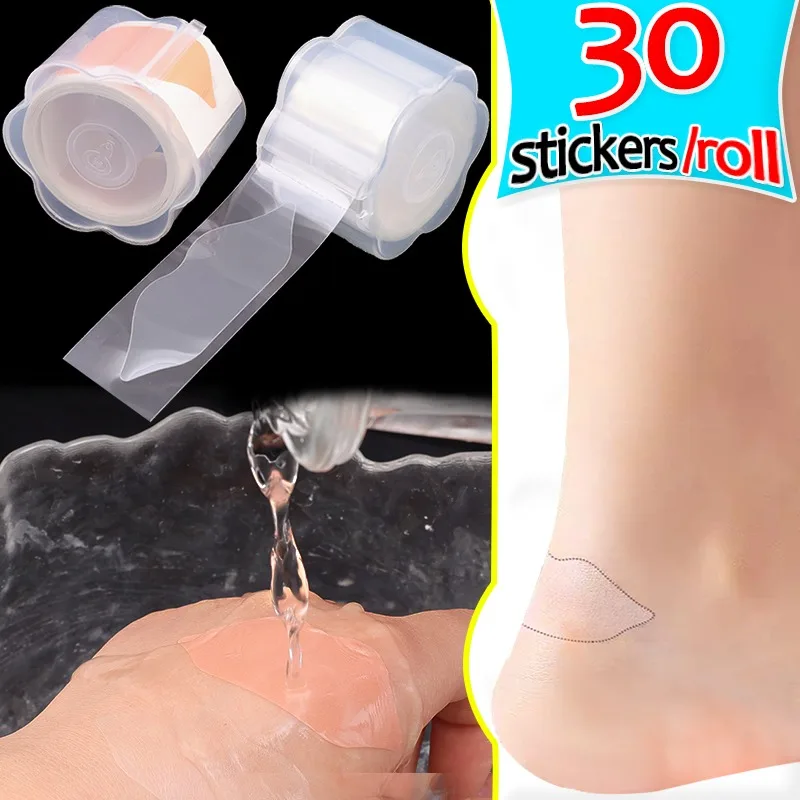 

PE Waterproof Foot Patch High Heels Plum Blossom Box Light Anti Wear Foot Sticker Anti-fall Toe Heel Finger Transparent Paster