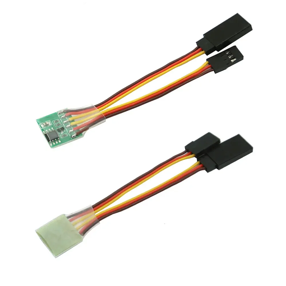 Universal Servo Inverter Signal 4-6V / 3.6V-24V Steering Gear Reverser Low/High Voltage For RC Servo Airplane V-tail