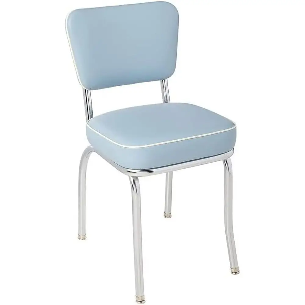 

Кухонный стул Bristol Blue с сиденьем из винила, полностью собранный