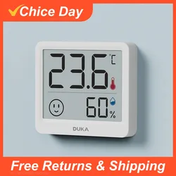 DUKA Atuman 2.5 Inch LCD Electronic Digital Temperature Sensor Humidity Meter Indoor Thermometer Hygrometer Weather Station