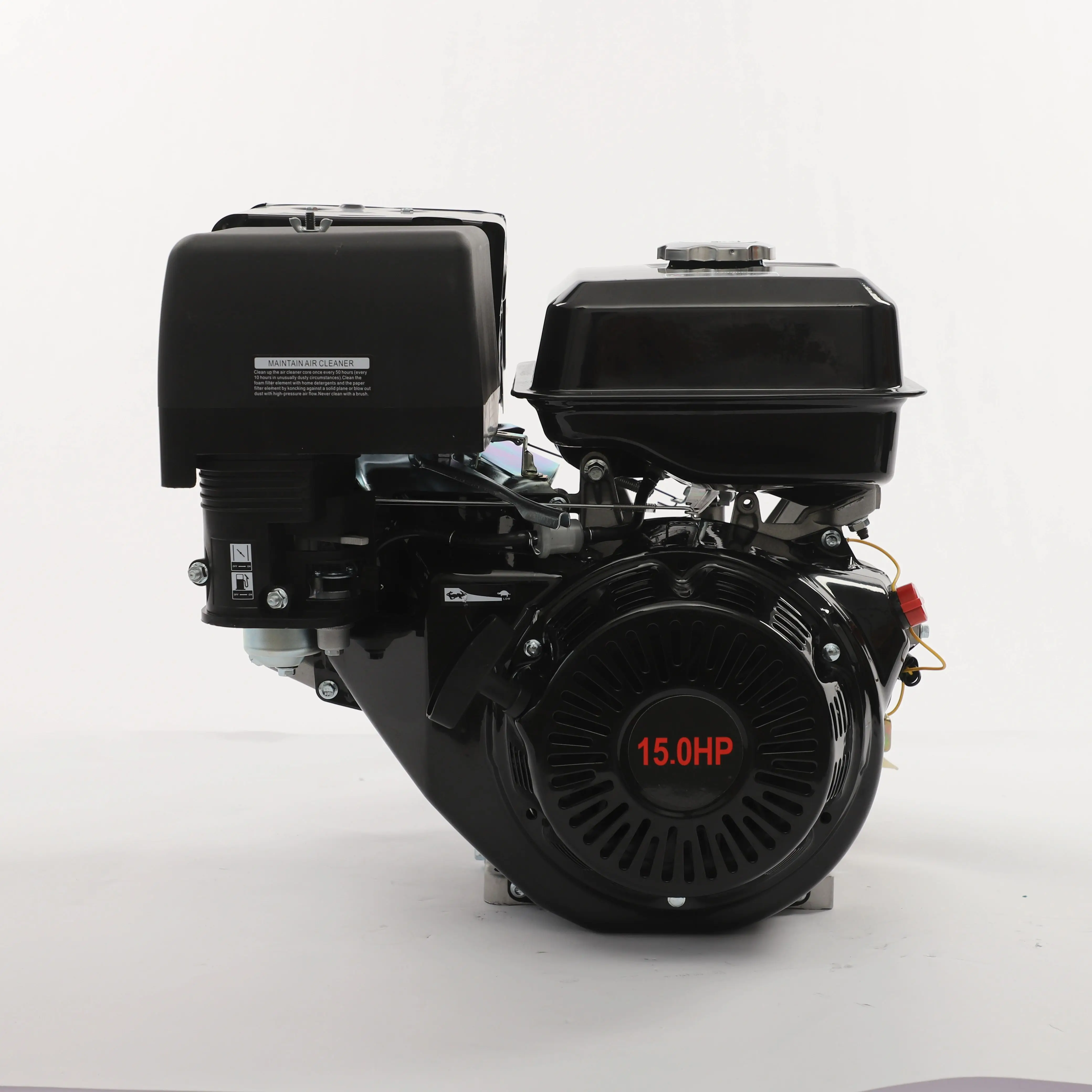 15 PS Benzinmotor 420ccm 9700W, 4-Takt OHV-Motor mit Niedrig-Öl-Alarm, für Wasserpumpe Generator Holzspalter