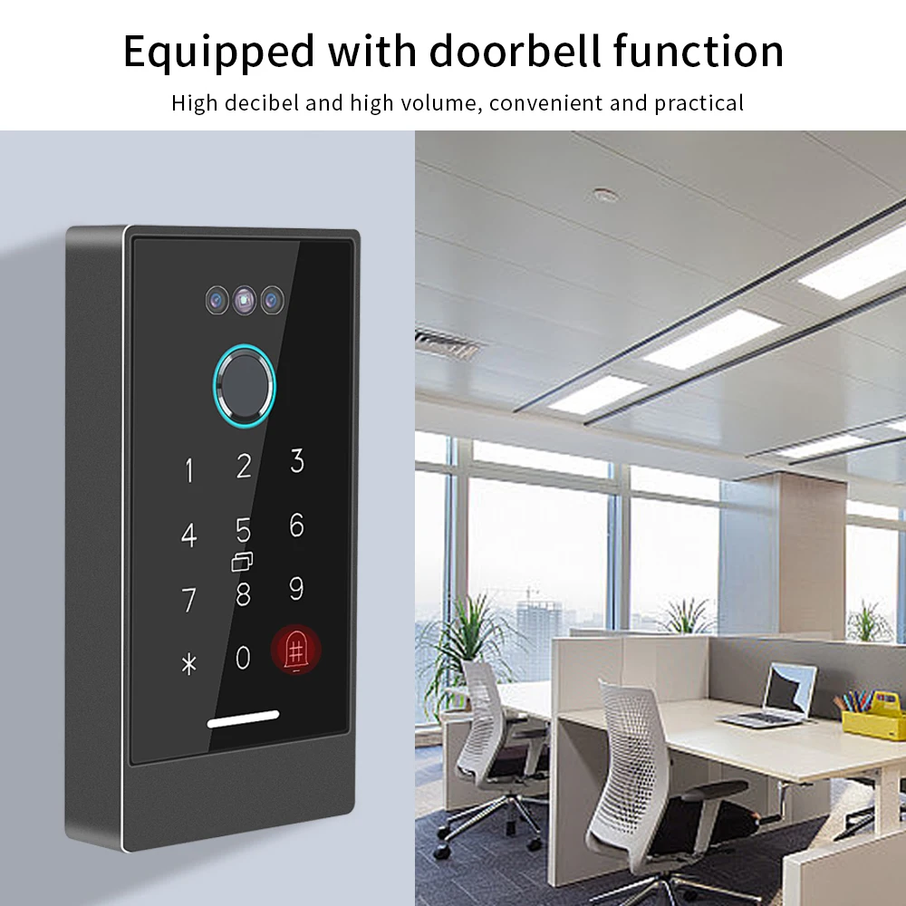 Bluetooth TTLOCK Fingerprint Facial Access Control Password RFID Card Mobile Phone App Open Biometric Door Lock Time Record