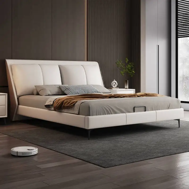 

Elegant Storage Bed Frame Double King Size Modern Nightstands Twin Bed Frame Luxury Bedroom Cama Moderno Lujo Home Furniture