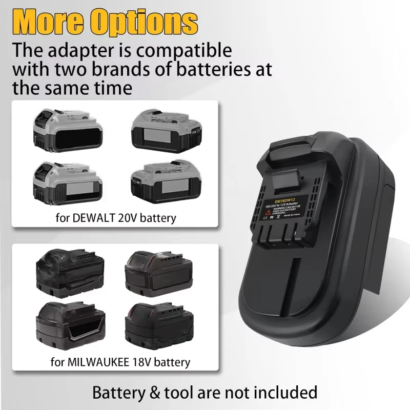 Battery Adapter Converter For Dewalt/Milwaukee 18V/20V Li-ion Battery Convert to for Dewalt 12V Lithium Battery Power Tools