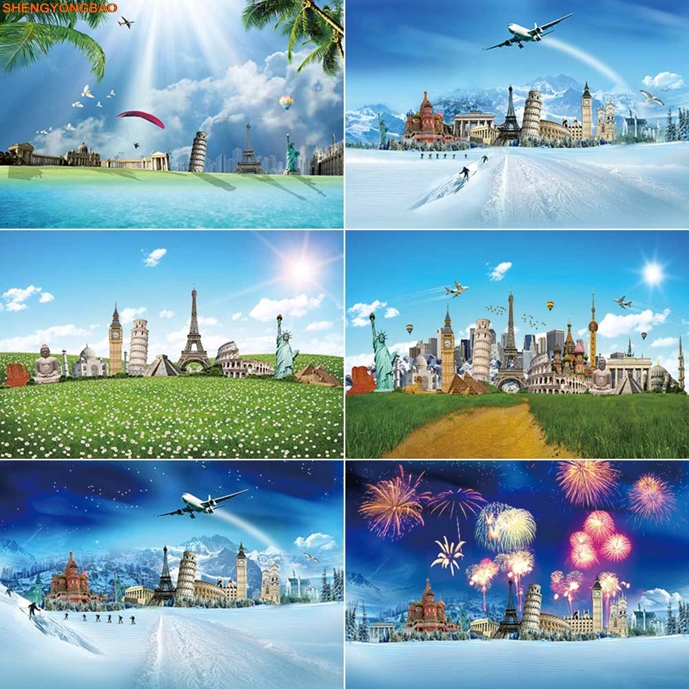 

Photography Backgrounds Famous Buildings Baby Holiday Travel Party Photozone Backdrops Photo Studio Photobooth Props