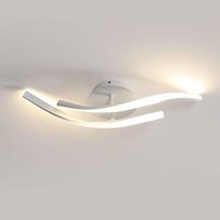 18W LED Ceiling Light Modern Design Warm White 3000K Line Shape Ceiling Lamp for Living Room Bedroom Dining Room Office White
