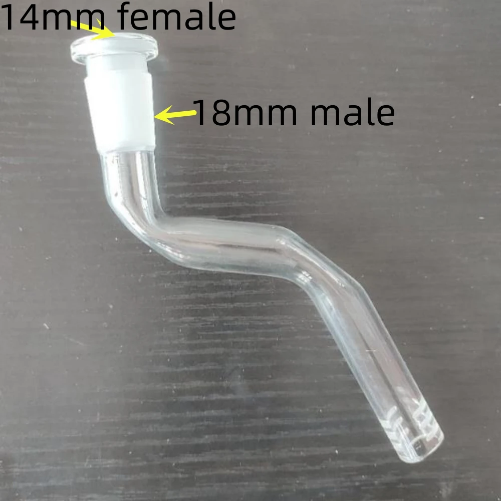 Diffused Downstem Glass 14mm Female  to 18mm Male  Adapter