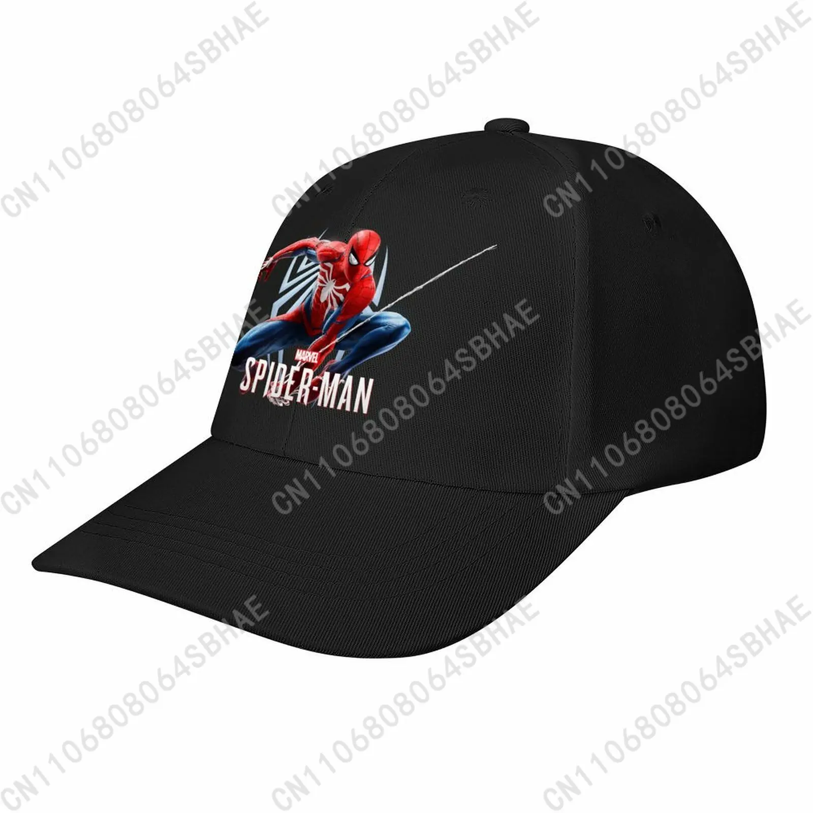 

Marvel Spider Man Baseball Cap Men Women Curved Brim Washed Rubber Print Adjustable Daily Wear Cap Custom Casual Gift Cosplay