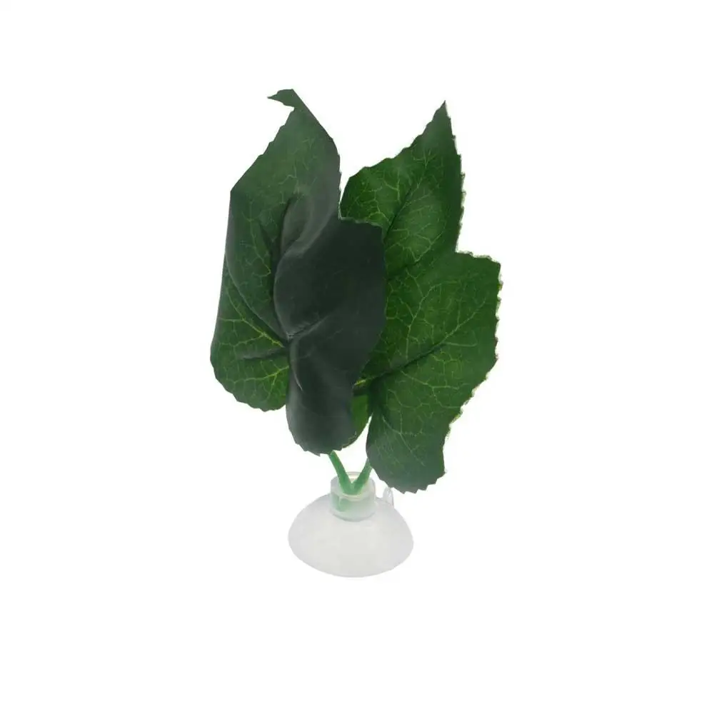 

With Suction Cups Fish Aquarium Decoration Artificial Leaf Aquatic Plants Fish Resting Leaf Water Grass