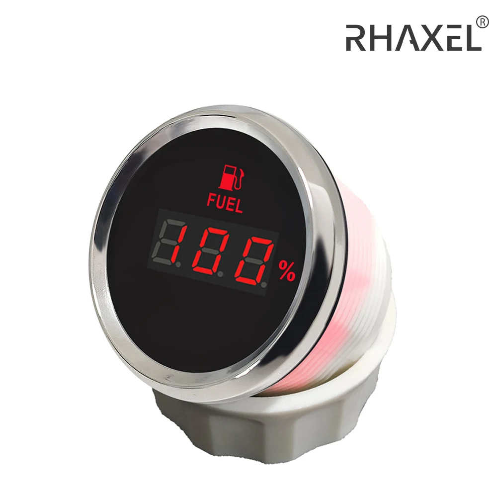 RHAXEL Truck Boat Universal 52mm Fuel Level Gauge 0-190ohm 240-33ohm Signal 9-32V Level Sensor 150mm 175mm 500mm 550mm