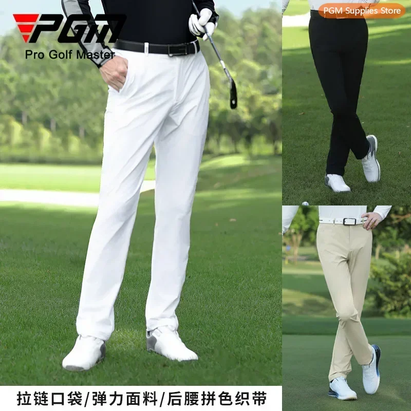 

Новые брюки для гольфа PGM, мужские брюки, осенние и зимние спортивные брюки, эластичные мужские брюки с карманом на молнии, одежда для гольфа, нет