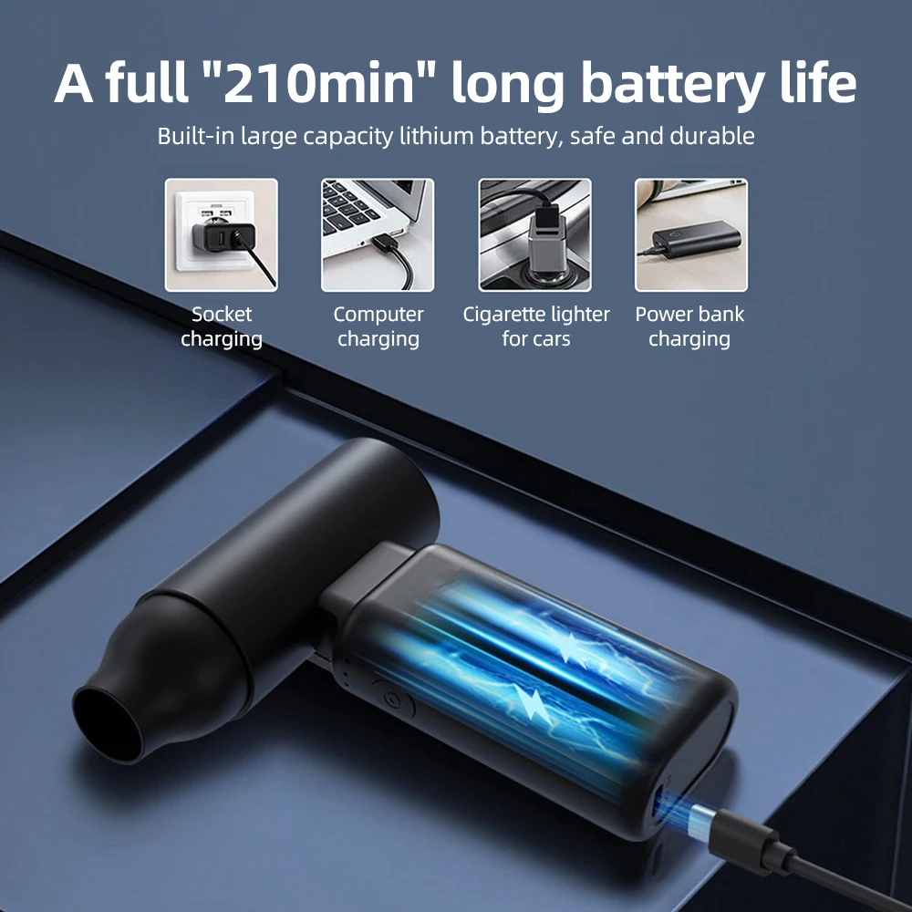 2 in 1 Compressed Air Duster and Inflator 3 Gear Adjustable 67000RPM Electric Air Duster with Brushless Motor Rechargeable