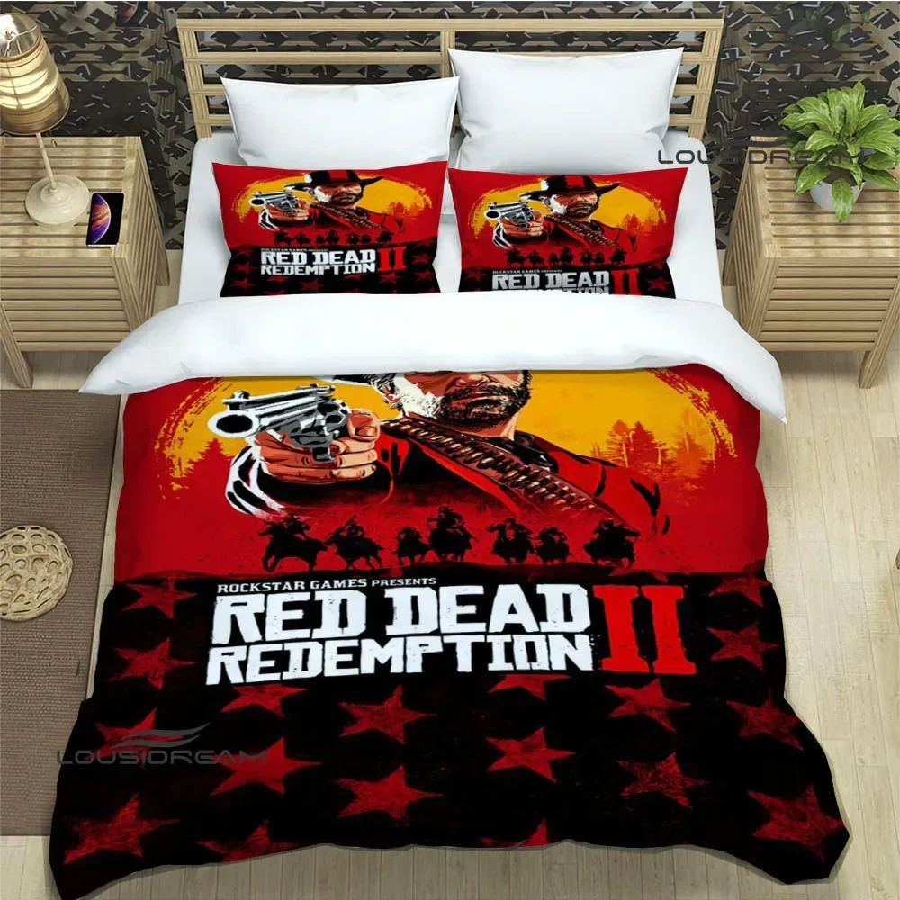 Red Dead Redemption 2 print Bedding Sets exquisite supplies set duvet cover bed comforter set bedding set luxury birthday gift