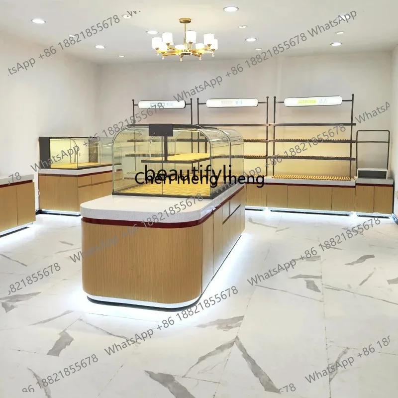 ss26 Bread Counter Arc Zhongdao Display Cabinet Cake Model Cabinet Baking Shop Side Cabinet Pastry Display Case