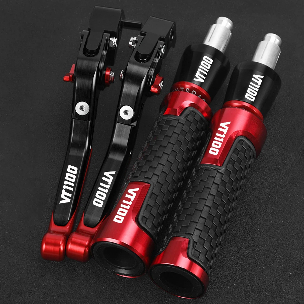 

FOR HONDA VT 1100 1995-2007 2006 2005 2004 2003 2002 VT1100 Accessories Adjustable Brake Clutch Lever Handlebar Handle Bar Grips