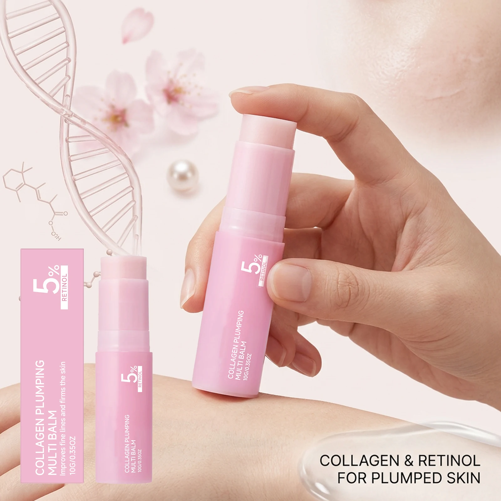 Retinol Collagen Multi Balm Stick Lasting Hydration Nourish Enhance Skin Elasticity Multi-purpose Anti Wrinkle Skin Care Balm