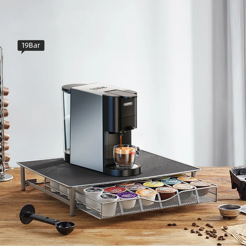 Capsulekoffiezetapparaat Volautomatisch 19Bar Compatibel met verschillende capsulekoffie Huishoudelijke kleine koffiemachines