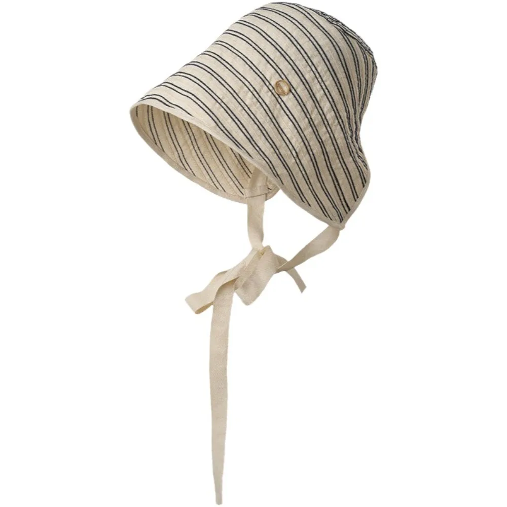 Fashion Stripe Fisherman's Hat for Women Breathable Big Brim Summer Sun Hat Versatile Sun-protective Bucket Hat