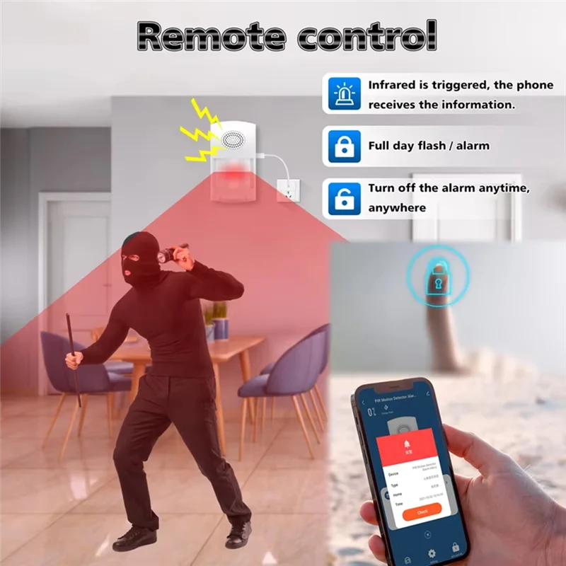 M18K-Tuya Wifi Smart Home Infrarot Motion Detektor Einbrecher Alarm PIR Sensor Sicherheit Schutz Remote Monitor
