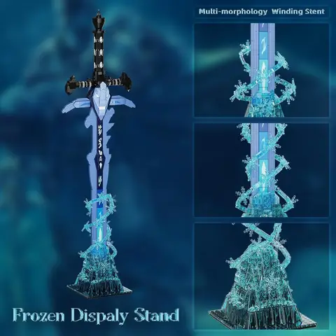862PCS MOC Worlded Warcraft Byggstenar Filmspel Lich King Frosty Sorrow Sword Modell Tegelstenar Block Leksak för Barn Pojkar 8 best sales Lego World of Warcraft - №2