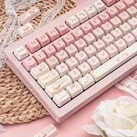 Pink Kitten, Girl MAO Keycap PBT 134 teclas, personalizado para teclado mecánico 60/84/98/108