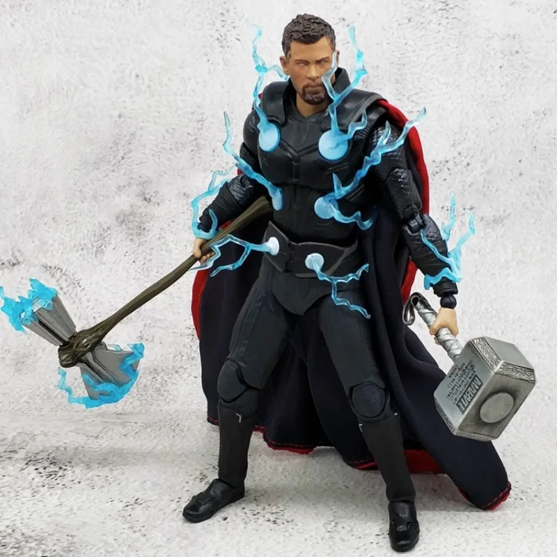 Marvel Thor Spiderman Capitão América Thanos infantil legal animado boneca conjunta móvel modelo coleção figura comemorativa