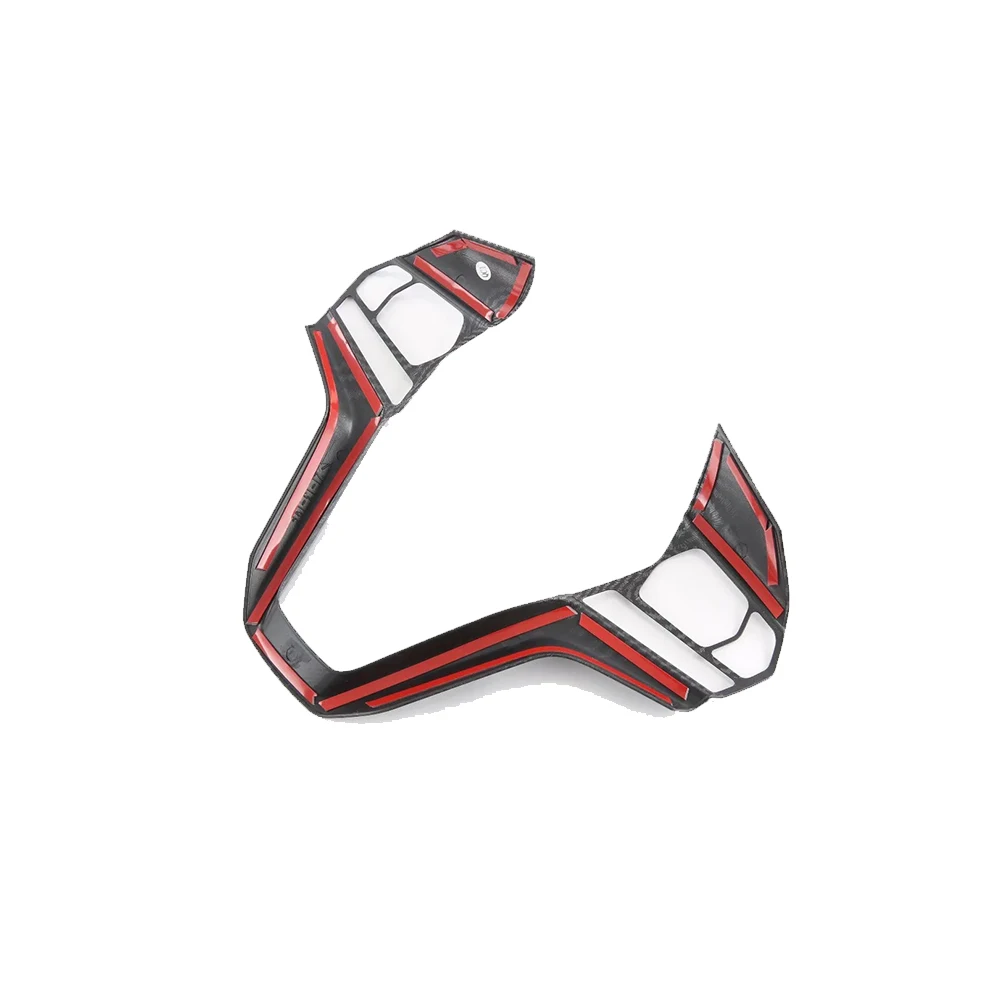 For Isuzu D MAX D-MAX Accessories 2021 2022 2023 ABS Carbon Trim Garnish Cover Car steering wheel frameswitch button decoration