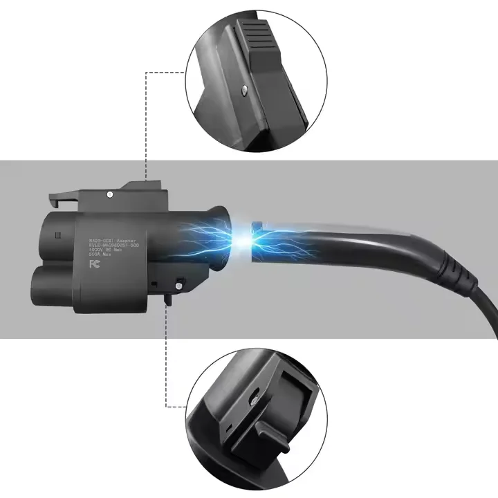 شاحن سريع تيار مستمر محول NACS إلى CCS1 تسلا إلى كومبو 1 EV CCS 1 محول شاحن كومبو محول لشاحن تسلا سوبر