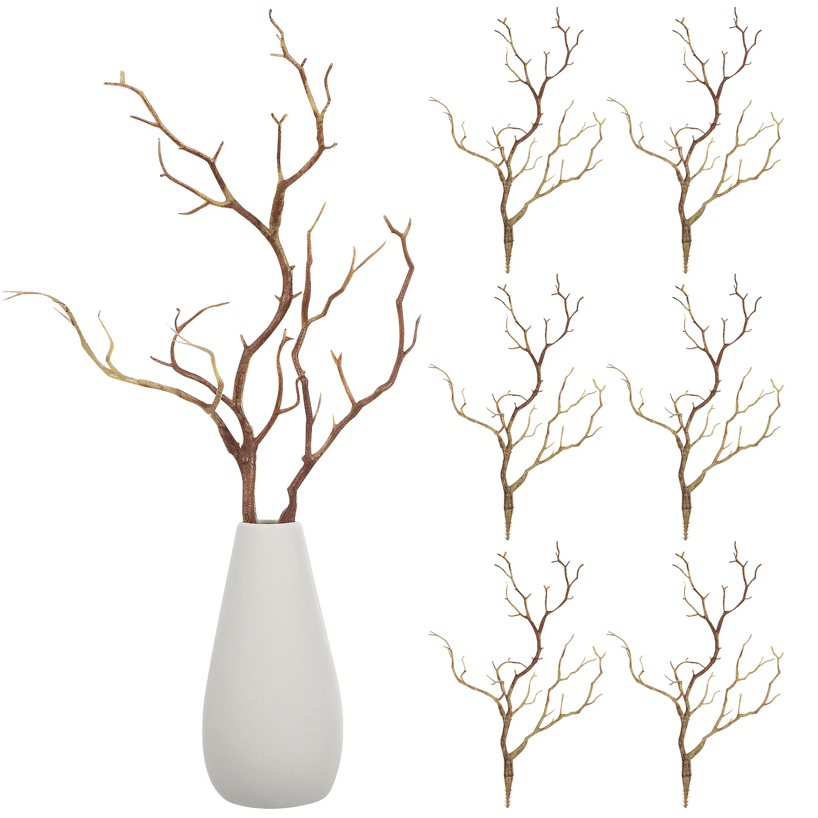 6 Pcs Simulated Dry Branches For Vase Faux Lifelike Tree Plastic Simulation Twig Artificial Twigs