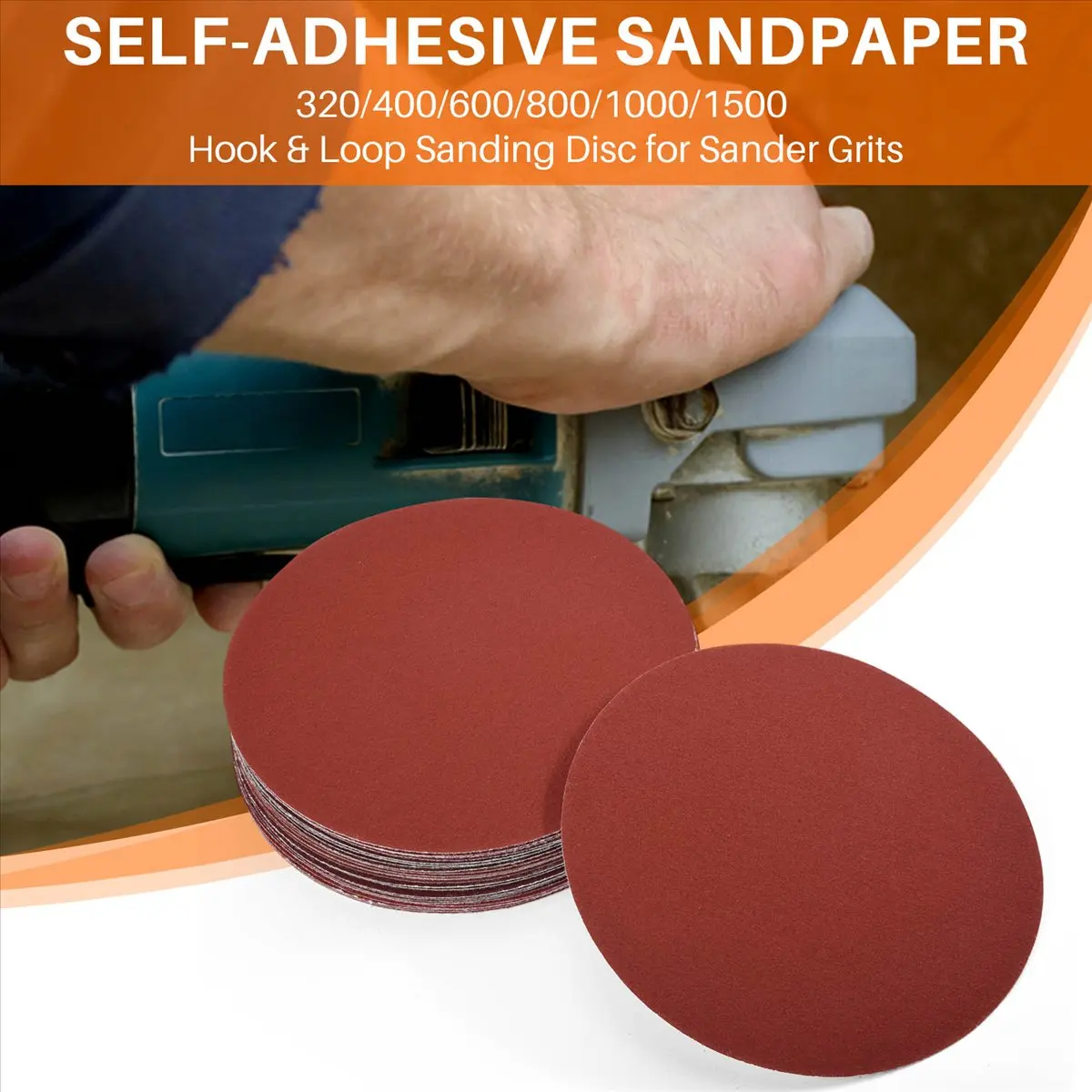 【2026 TOP Global】30PCS 5 inch 125mm Round Sandpaper Disk Sand Sheets Grit 320/400/600/800/1000/1500 Hook & Loop Sanding Disc for