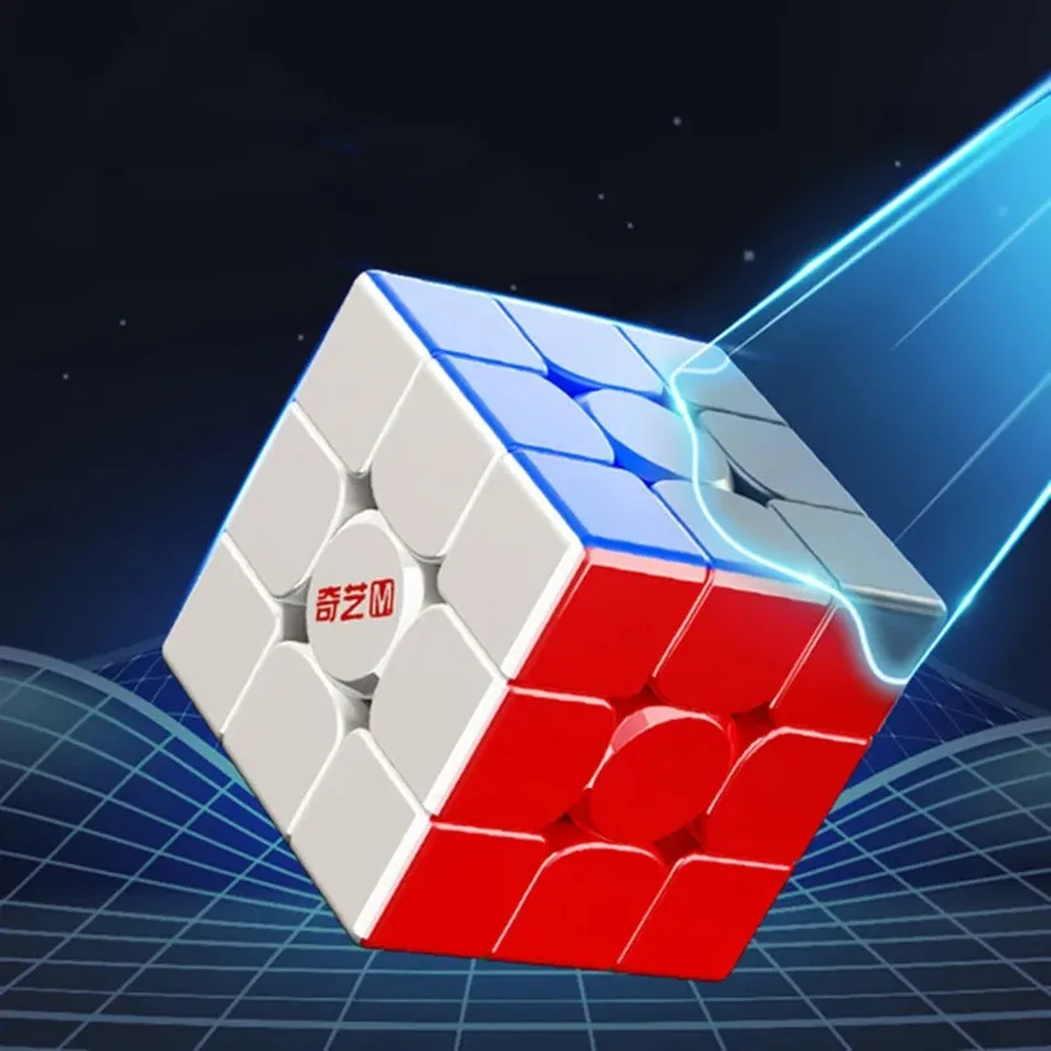 QiYi M プロ 3x3 シリーズ磁気/リニアモーターカー UV マジックキューブ知育玩具 3x3 マジックキューブリニアモーターカー位置決め Cubo Magico