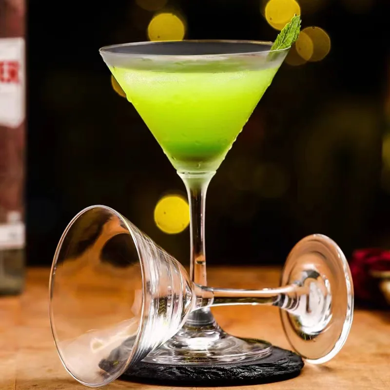 Cocktail glass Triangle glass Martini Creative tall glass bar Classic mixers
