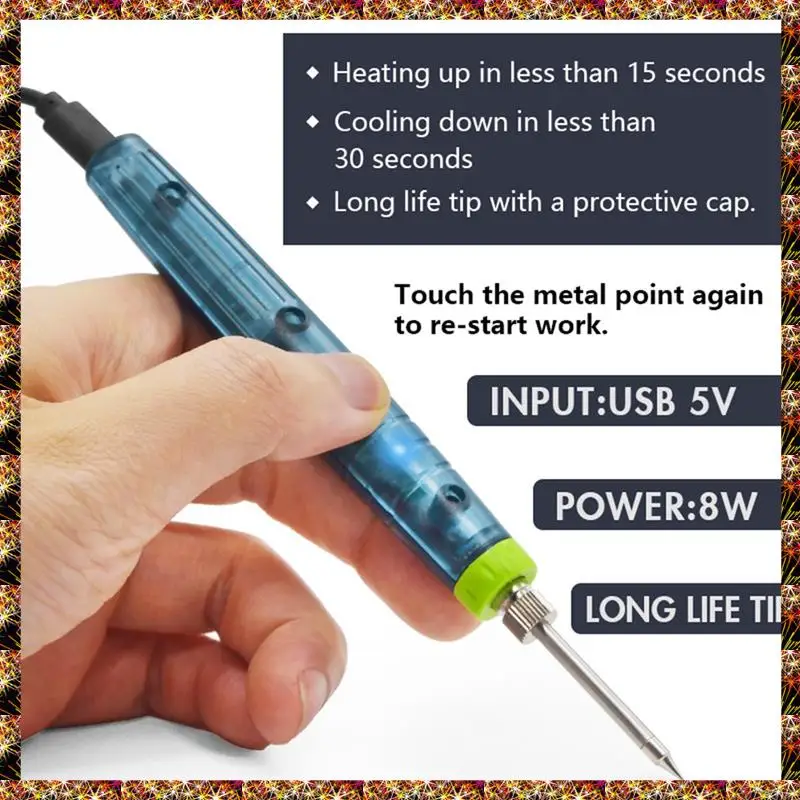

BTCL USB Electric Soldering Iron 5V Low-Voltage Electric Soldering Iron Suit Electric Soldering Iron Soldering Tool
