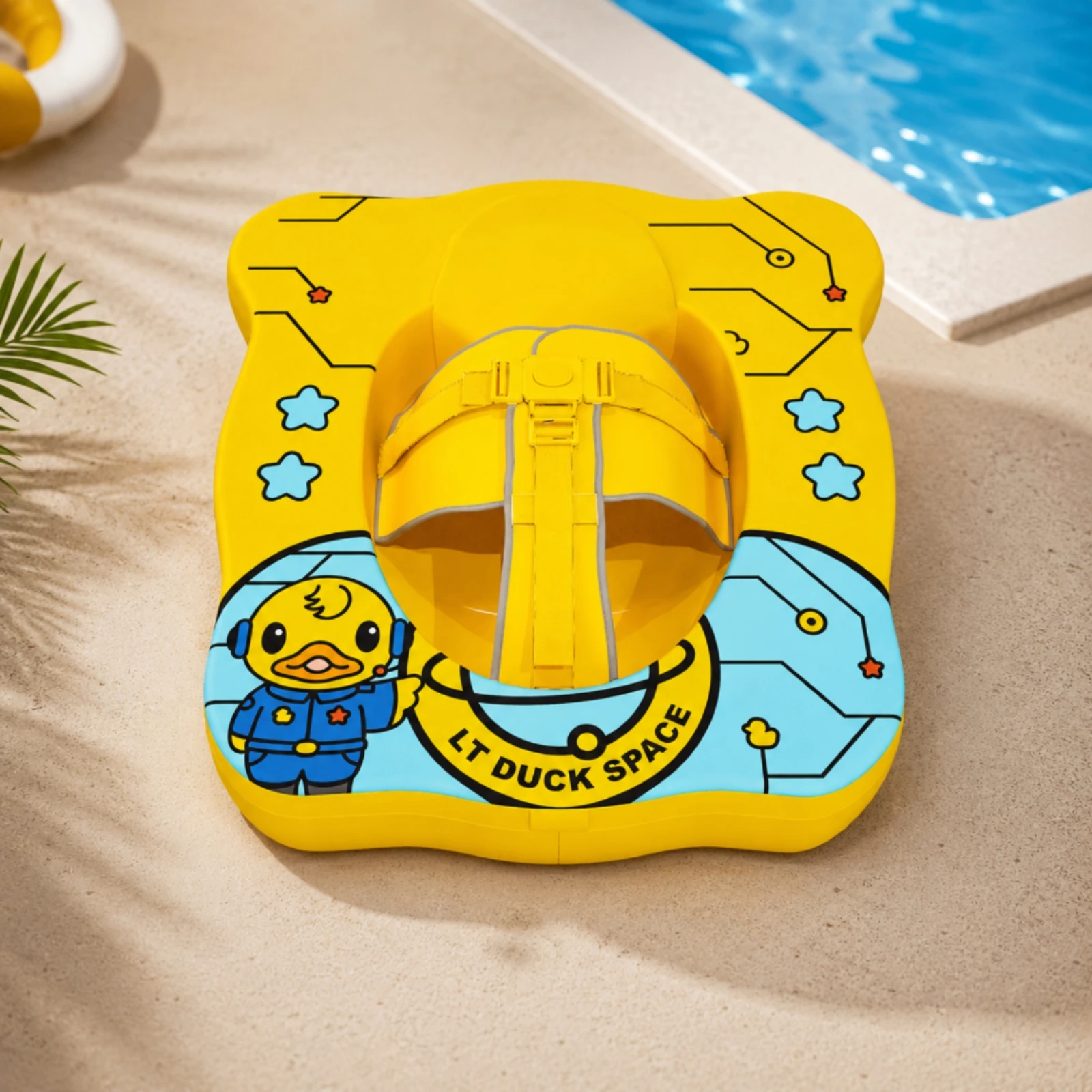 Baby Swim Buoy Circle Safety Strap Non-Inflatable Baby Buoy Front Support Wide Stable Frame for Young Children, Pool, Water Play