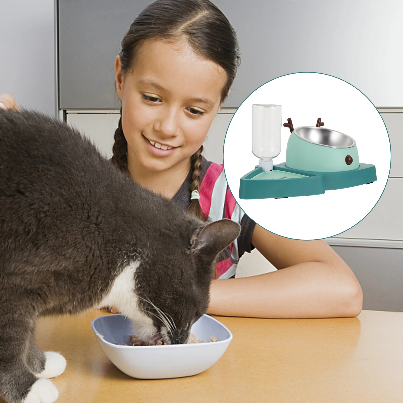 

Slow Feeder Bowl Large Capacity Easy Clean Durable Plastic Pet Dog Cat Bowl Water Dish Automatic Feeder Puppy Slow Food Bowls