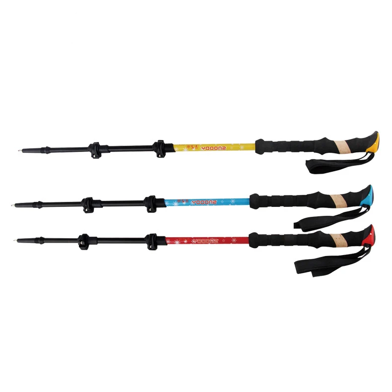 High Quality Telescopic Crutch Trekking Pole Carbon Nordic Walking Sticks Walking Pole Alpenstock Trekking