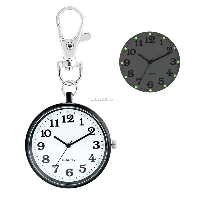 Pocket Watches Fashion Nurse Watch Keychain Mini time reminder portable items for Women Men Trendy Electronic Clock Key Chain