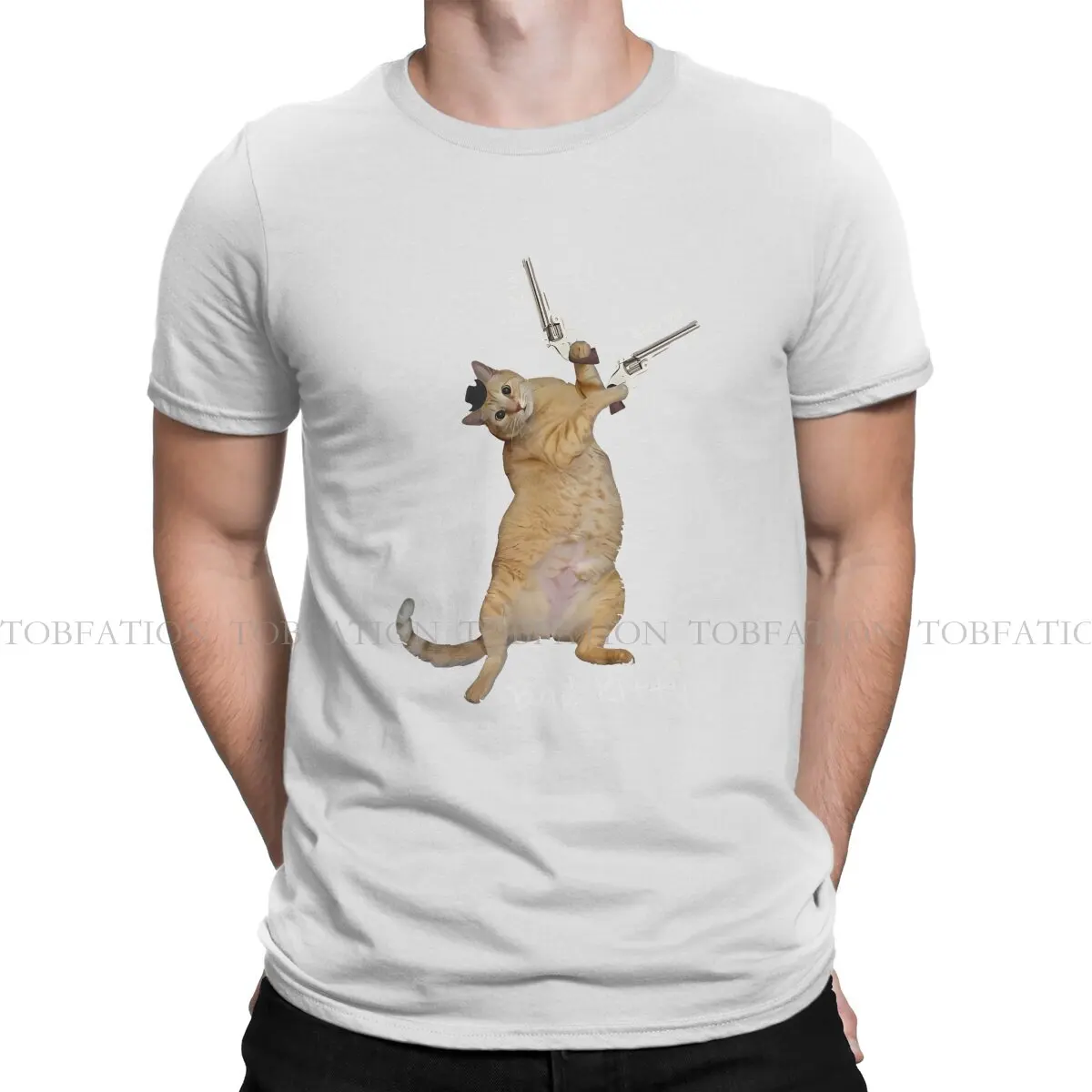 Bad Kitty TShirt For Male Cat Camisetas Style T Shirt 100% Cotton Soft Printed Fluffy