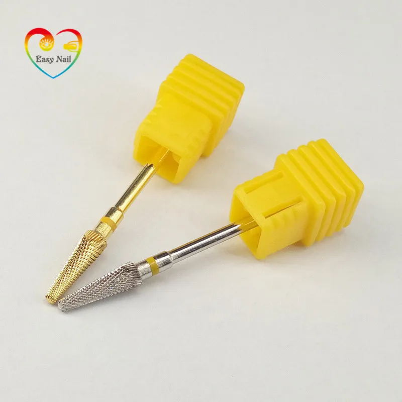 1pcs 2 สี Pro-XF ทังสเตนคาร์ไบด์เล็บเจาะบิต 3/32 "หมุน Burr Bits สำหรับเล็บอุปกรณ์เจาะ Milling Cutter